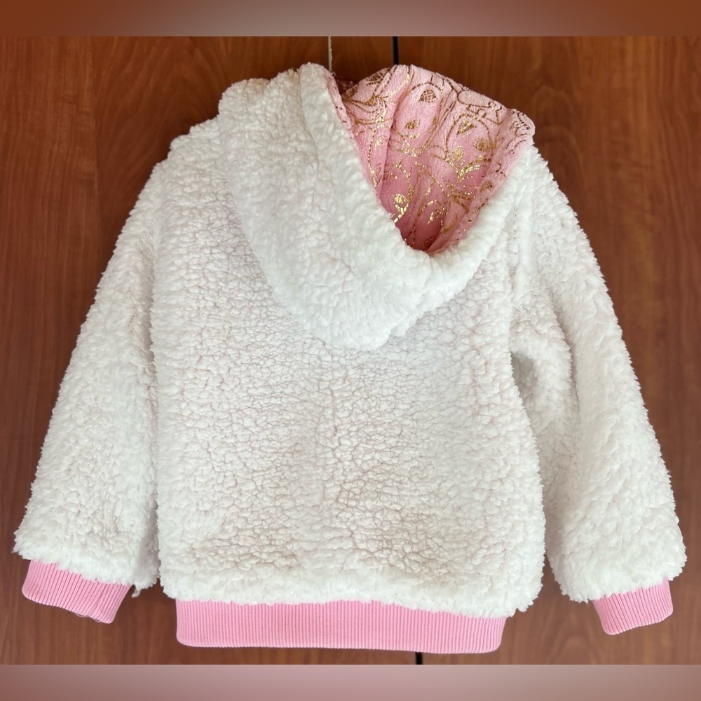 Disney - Princess Gold Foil print pink coat (SZ 4T) - Picture 4 of 4
